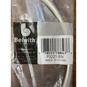 6) Belwith P3221-SN Center Cabinet Pull 6-3/8” Contemporary Bow NIP Satin Nickel